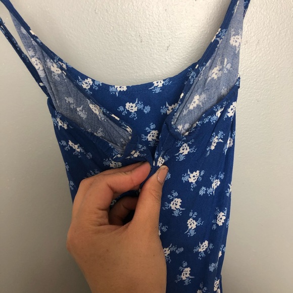 Old Navy blue floral summer dress Sz m - Picture 2 of 5